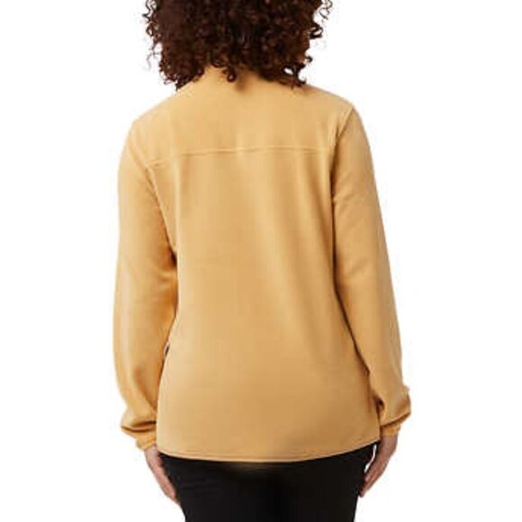 NWOT 32 Degrees Fleece Pullover with Snap Buttons | Mustard - Picture 3 of 8